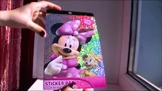 Обзор Наклейки Минни Маус 200 штук  Mini mouse sticker pad
