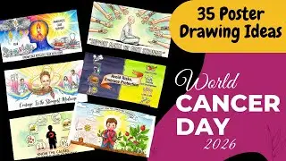 35 World Cancer Day 2026 Poster & Chart Ideas | Cancer Awareness Drawing for Competition