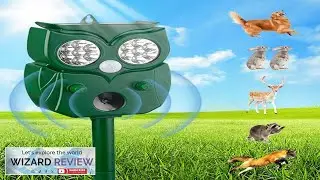 2024 Ultrasonic Animal Repellent Upgraded Outdoor Cat Solar Powered Squirrels Deterrent Review