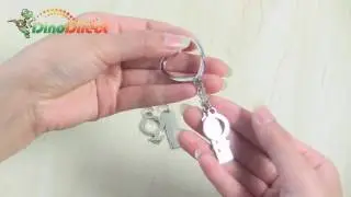 Lovely Stainless Heart Key Ring/Chain for Couple, Silver - dinodirect