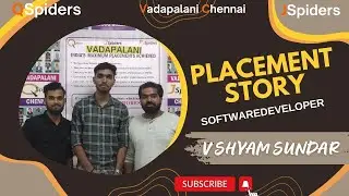 Success story of Mr.Shyam Kumar V as a software Engineer  Qspiders vadapalani Chennai.