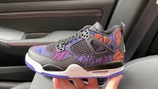Air Jordan 4 Retro Black Rush Violet sneakers