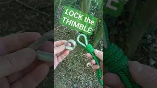 One Way to Lock the Thimble with a Rope #knot #outdoors #shorts