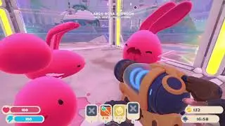 Un gameplay tranquilo de Slime Rancher siendo interrumpido por un 