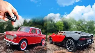 Unboxing of 1/32 Scale Model Premier Padmini Queen 70's | Bugatti Chiron [Red] | Die-Cast Collection