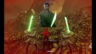 Qui-gons throwing rocks at people from a hill in Battlefront Expanded modpack