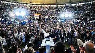 Feijóo, Rueda y Rajoy intervienen en un mitin en Pontevedra