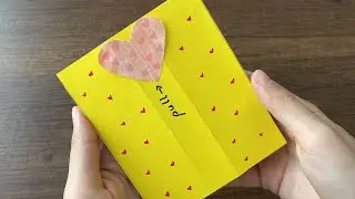 💛 DIY Pull Tab Love Card | Easy Handmade Gift Idea