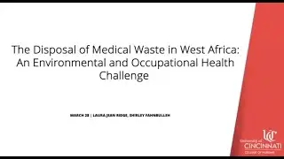 The Disposal of Medical Waste in West Africa  An Environmental and Occupational Health Challenge   M