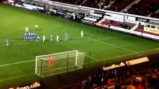 Wallace free kick vs Peterhead 7/11/15 - Slo Mo, 240fps