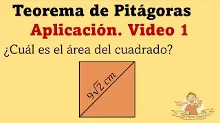 Teorema de Pitágoras. Ejercicio 1 de aplicación. Parte 3 de 5.