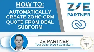 Zoho CRM - Automatically Create Quote from Deal Products Subform | ZEPartner.net