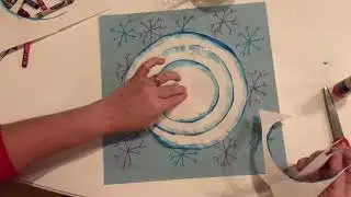 Aerial view snowman
