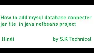 How to add mysql database connecter jar file  in java netbeans project?