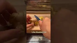 Ginger Cutting Hack You Need to Know!#gingertime #feelgoodshorts #asmrfood #healthyfood