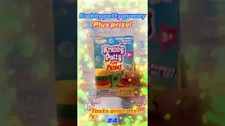 Taste and Rate #4: Krabby Patty gummy plus prize! #subscribe #spongebob #toys