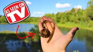 Fishing w/ CRAZY 'as seen on tv' WALKING WORM (ACTUALLY WORKS!)