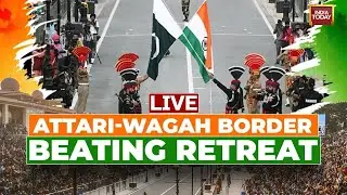 WATCH Beating Retreat Ceremony: Attari-Wagah Border Beating Retreat Ceremony |  77th Republic Day