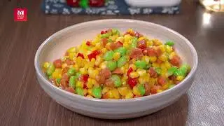 Corn & Peas with Lunch meat recipe ！The kids love it!