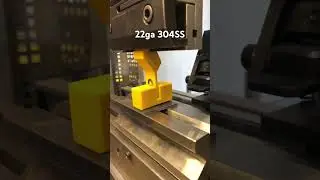 Forming 22ga 304SS with 3D printed dies #cncbending #3dprinting