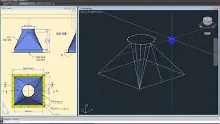Trazado y desarrollo de redondo cuadrado en AutoCad 3d 1  2