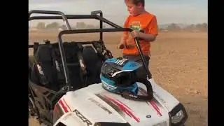 6 year old goes big! Rzr 170 Jump!