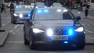 [RUMBLERS] CoLP Unmarked Volvos with Rumbler sirens Responding | TITAN Units at Aldgate East