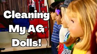 Cleaning my ag dolls after not touching them (in like a month) because of finals