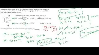 GATE ECE 2018 : Question related to N channel MOSFET