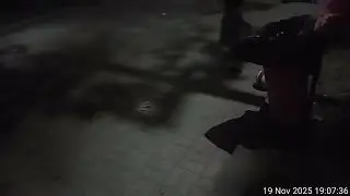 Mama and bearbear playing football in 5 celsius outdoors