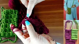 Easy Crochet Phone Bag Tutorial | Useful Woolen Phone Bag | Woolen Purse