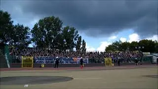 Kibiców Zawiszy na derby (12.09.2021, Elana Toruń - Zawisza Bydgoszcz)