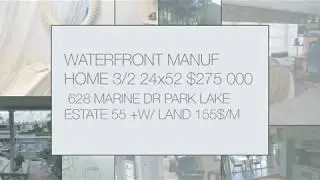 WATERFRONT MOBILE HOME 2+ DEN /2 24/52 628 MARINE DR HALLAND