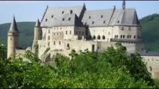 driving to Vianden Luxembourg in a Mercedes
