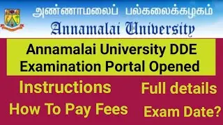 ANNAMALAI UNIVERSITY DDE DEC-2021 EXAM FEES ONLINE || HOW TO PAY