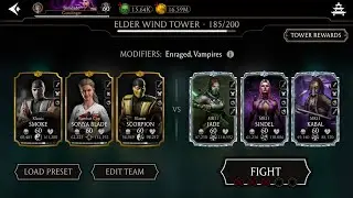 Elder Wind Tower Fatal Battle 185 | Mortal Kombat Mobile