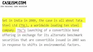 Tata Steel Limited: Convertible Alternative Reference Securities (B) Case Study Help - Caseism.com