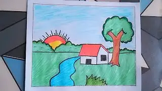 Peaceful Nature Scenery Drawing | Relaxing Art for Young Adults