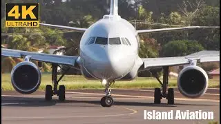 (4K) American Airlines A320 (N109UW)/British Airways B777-200 (G-VIIX) Departures @ St. Kitts !!!