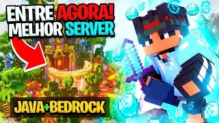 NOVO SERVIDOR de MINECRAFT ONLINE com SURVIVAL e SKYBLOCK para MINECRAFT JAVA e BEDROCK