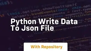 python write data to json file