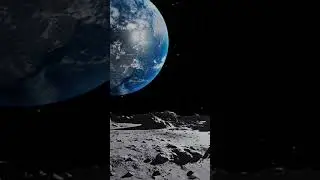 Standing on the Moon, looking back at Earth -what a sight! #GalacticView#NASA