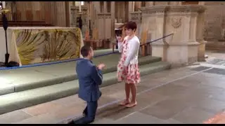 Marriage proposal with BSL ASL Sign Language and Wind Band Flash-Mob Circle of Life The Lion King