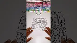 Day 1 of the 30 Day Coloring Challenge #coloring #colorwithme #ohuhumarkers