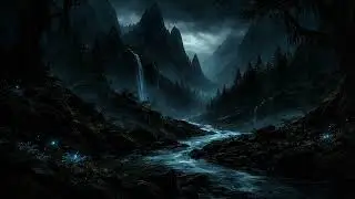 Nature Therapy Rain in the Dark Woods 🌲