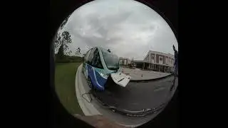 180 3d video of Beep antimonious self-driving bus walk around.