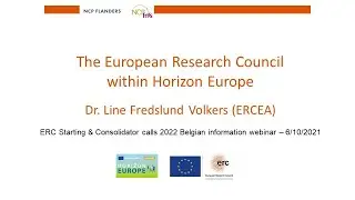 Line Fredslund Volkers (ERCEA) - The European Research Council within Horizon Europe