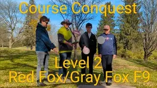 Course Conquest Level 2! Mix Red Fox and Gray Fox Front 9 short pins.