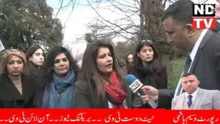PML-N (UK) protest against Imran Khan outside Jemima's residence in London