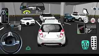 White Mini Luxury Car Drive & Showroom Parking 🤍🚗 | Enjoy the Ride